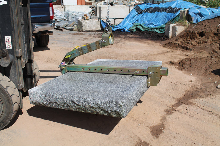 BL3000 block clamp picks up step treads, wall block and more up to 3000 pounds front to back or side to side
