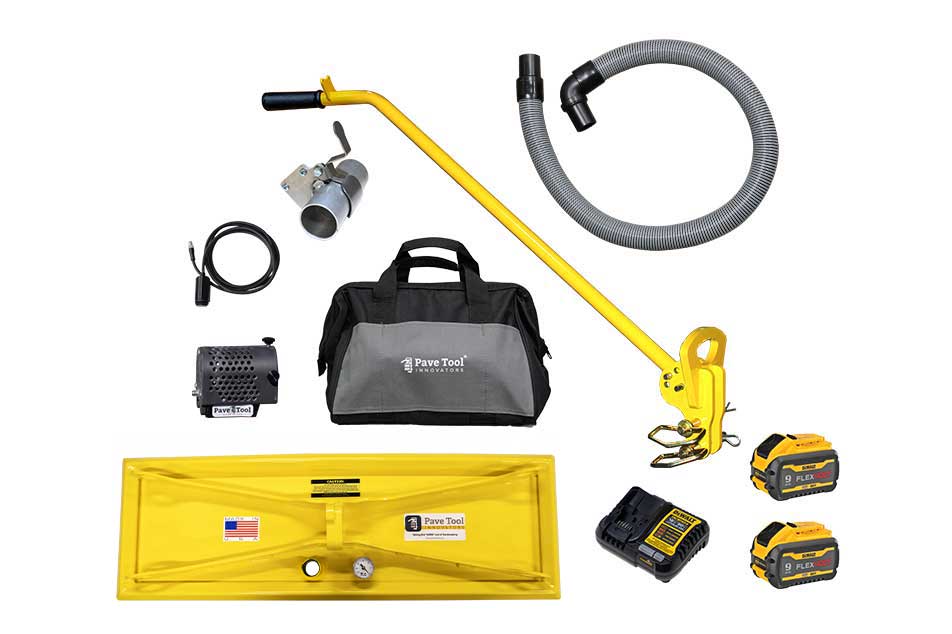 paver vac with accessories on a white background