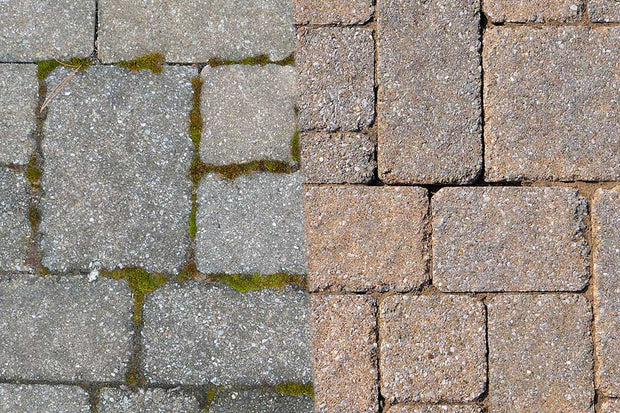 quick-e-paver cleaner, 1gallon, 1gal, clean pavers, patio, walkway, dirt, grime, wash, power wash