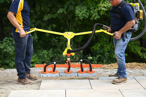 Vac Max B Ergo XL Manual Suction Equipment Package for lifting heavy porous slabs and natural slabs for hardscaping