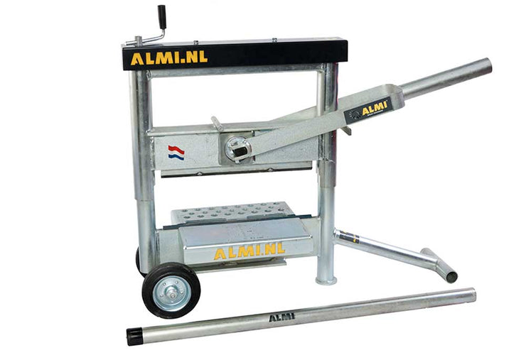 ALMI AL43U EASY, ALMI Splitter AL17-12, Fixed blade, Suitable for granite, pavers, sand-lime/pressed blocks, curbstones, extra thick stones (up to 12in), Support table fitted with measure and angle indicator, Single cranked height adjustment