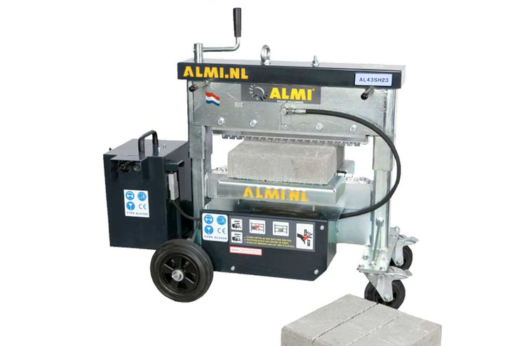 ALMI AL43SH23, ALMI Splitter AL17-9EH, Fixed blade, Hydraulic pressure 23 kg / 46,300 lbs., Suitable for granite, thick slabs, paving slabs, natural stone, Spring loaded support table with measure and angle indicator